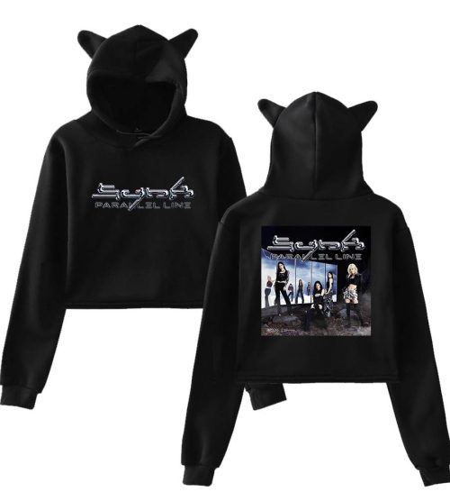 Aespa Parallel Line Photo Edition Cropped Hoodie