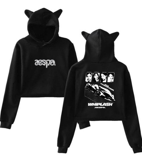 Aespa Rev Production Cropped Hoodie