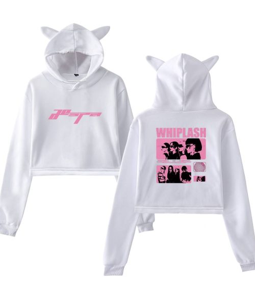 Aespa Whiplash Panel Cropped Hoodie